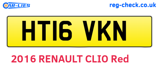 HT16VKN are the vehicle registration plates.
