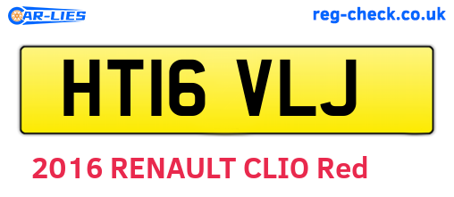 HT16VLJ are the vehicle registration plates.