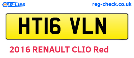 HT16VLN are the vehicle registration plates.