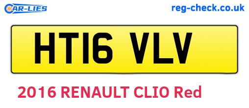 HT16VLV are the vehicle registration plates.