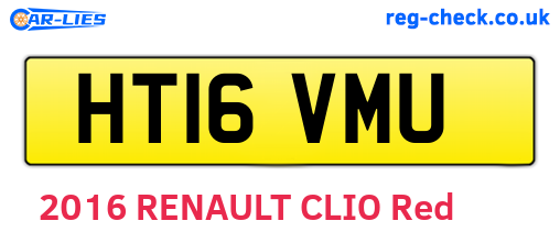 HT16VMU are the vehicle registration plates.