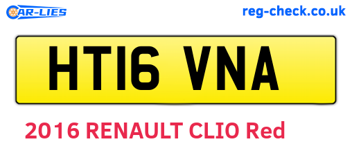 HT16VNA are the vehicle registration plates.