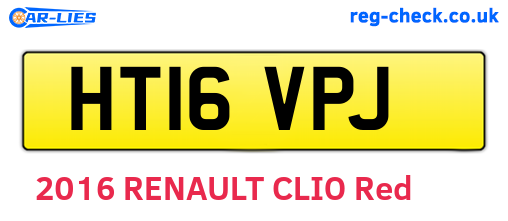 HT16VPJ are the vehicle registration plates.