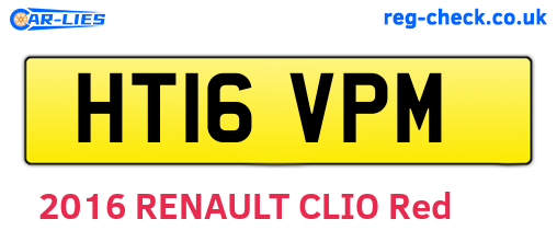 HT16VPM are the vehicle registration plates.