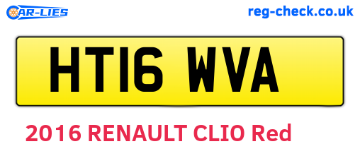 HT16WVA are the vehicle registration plates.