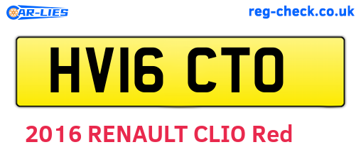 HV16CTO are the vehicle registration plates.