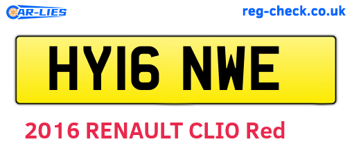 HY16NWE are the vehicle registration plates.