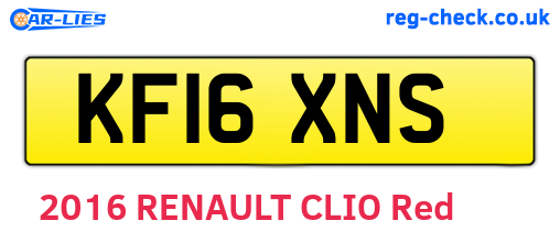 KF16XNS are the vehicle registration plates.