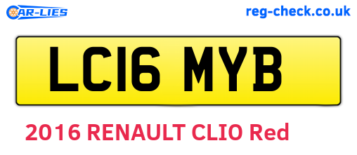 LC16MYB are the vehicle registration plates.