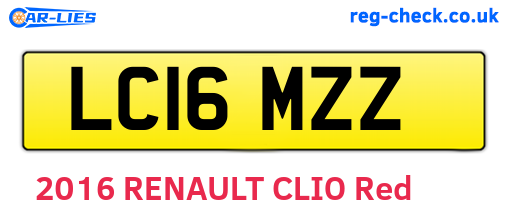 LC16MZZ are the vehicle registration plates.