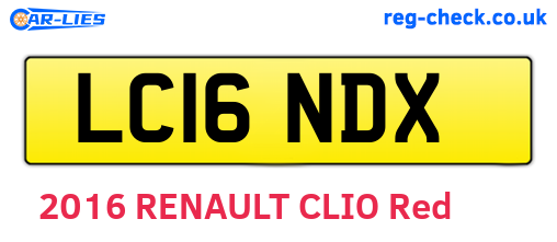 LC16NDX are the vehicle registration plates.