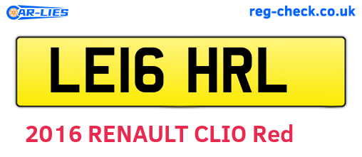 LE16HRL are the vehicle registration plates.