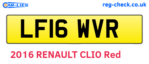 LF16WVR are the vehicle registration plates.
