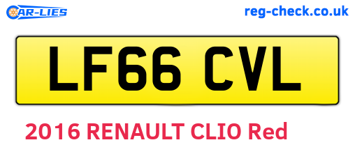LF66CVL are the vehicle registration plates.