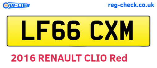LF66CXM are the vehicle registration plates.