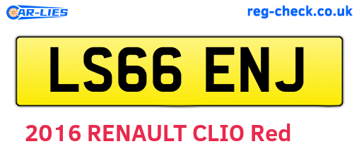 LS66ENJ are the vehicle registration plates.