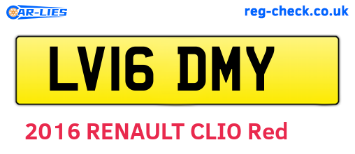 LV16DMY are the vehicle registration plates.