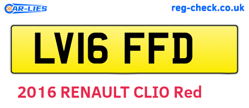 LV16FFD are the vehicle registration plates.