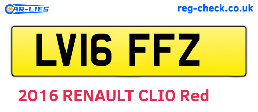 LV16FFZ are the vehicle registration plates.