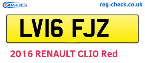 LV16FJZ are the vehicle registration plates.