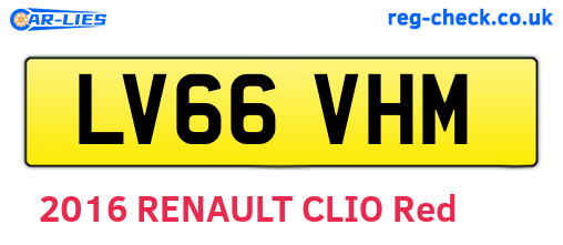 LV66VHM are the vehicle registration plates.
