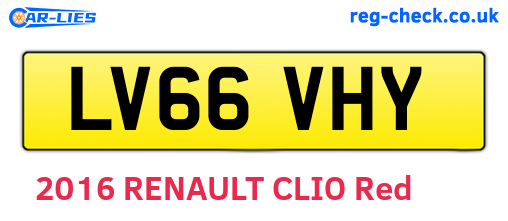 LV66VHY are the vehicle registration plates.