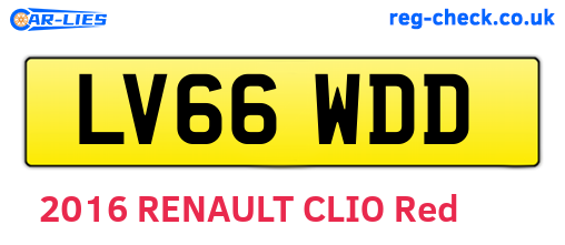 LV66WDD are the vehicle registration plates.
