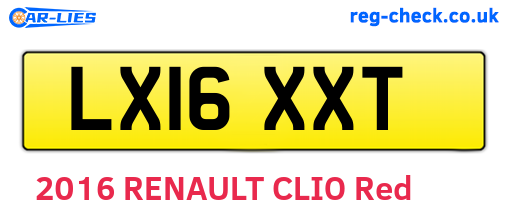 LX16XXT are the vehicle registration plates.