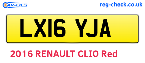 LX16YJA are the vehicle registration plates.