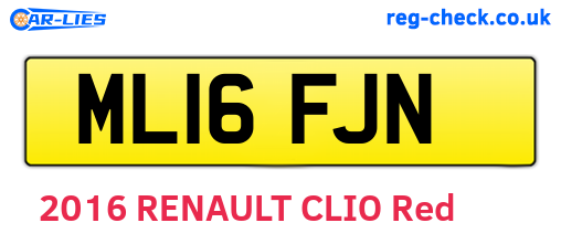 ML16FJN are the vehicle registration plates.