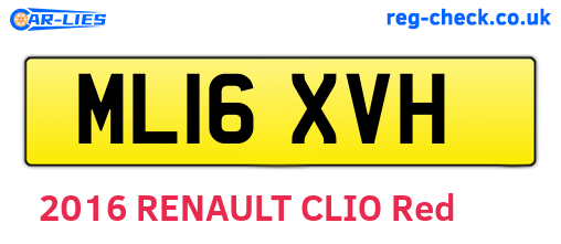 ML16XVH are the vehicle registration plates.