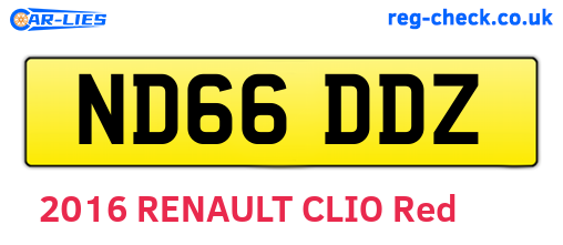 ND66DDZ are the vehicle registration plates.