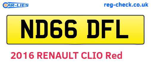 ND66DFL are the vehicle registration plates.