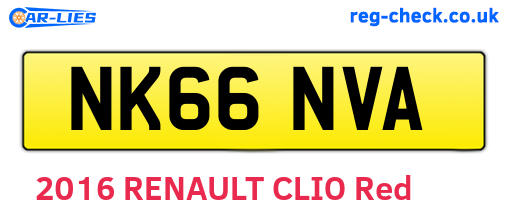 NK66NVA are the vehicle registration plates.