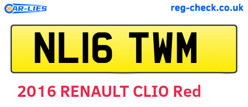 NL16TWM are the vehicle registration plates.