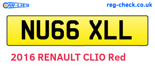 NU66XLL are the vehicle registration plates.