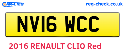 NV16WCC are the vehicle registration plates.