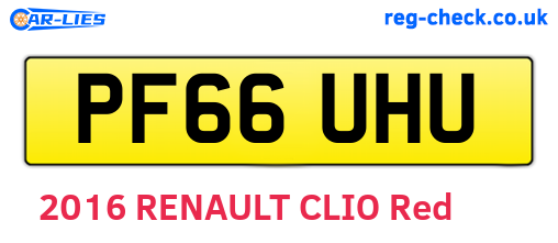 PF66UHU are the vehicle registration plates.