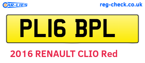 PL16BPL are the vehicle registration plates.