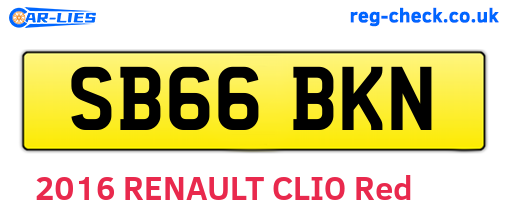 SB66BKN are the vehicle registration plates.