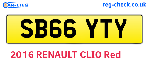 SB66YTY are the vehicle registration plates.