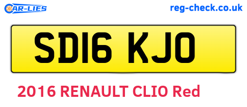 SD16KJO are the vehicle registration plates.