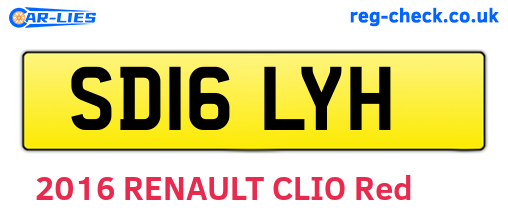 SD16LYH are the vehicle registration plates.