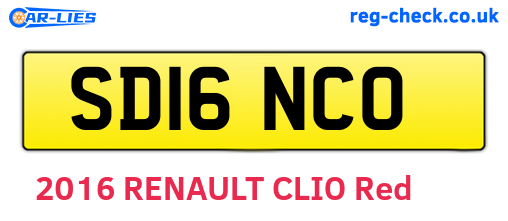 SD16NCO are the vehicle registration plates.