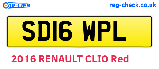 SD16WPL are the vehicle registration plates.