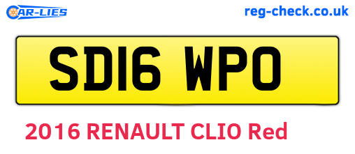 SD16WPO are the vehicle registration plates.