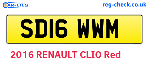 SD16WWM are the vehicle registration plates.