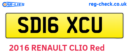 SD16XCU are the vehicle registration plates.