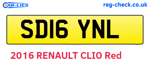 SD16YNL are the vehicle registration plates.