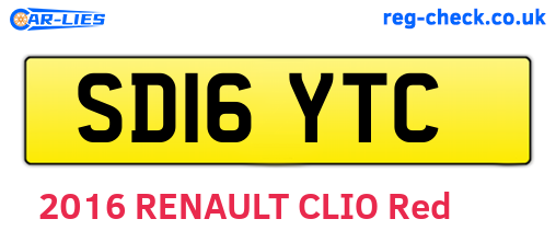 SD16YTC are the vehicle registration plates.